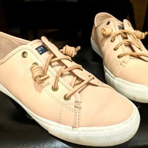 Women's lace up fashion sneakers Rose colored